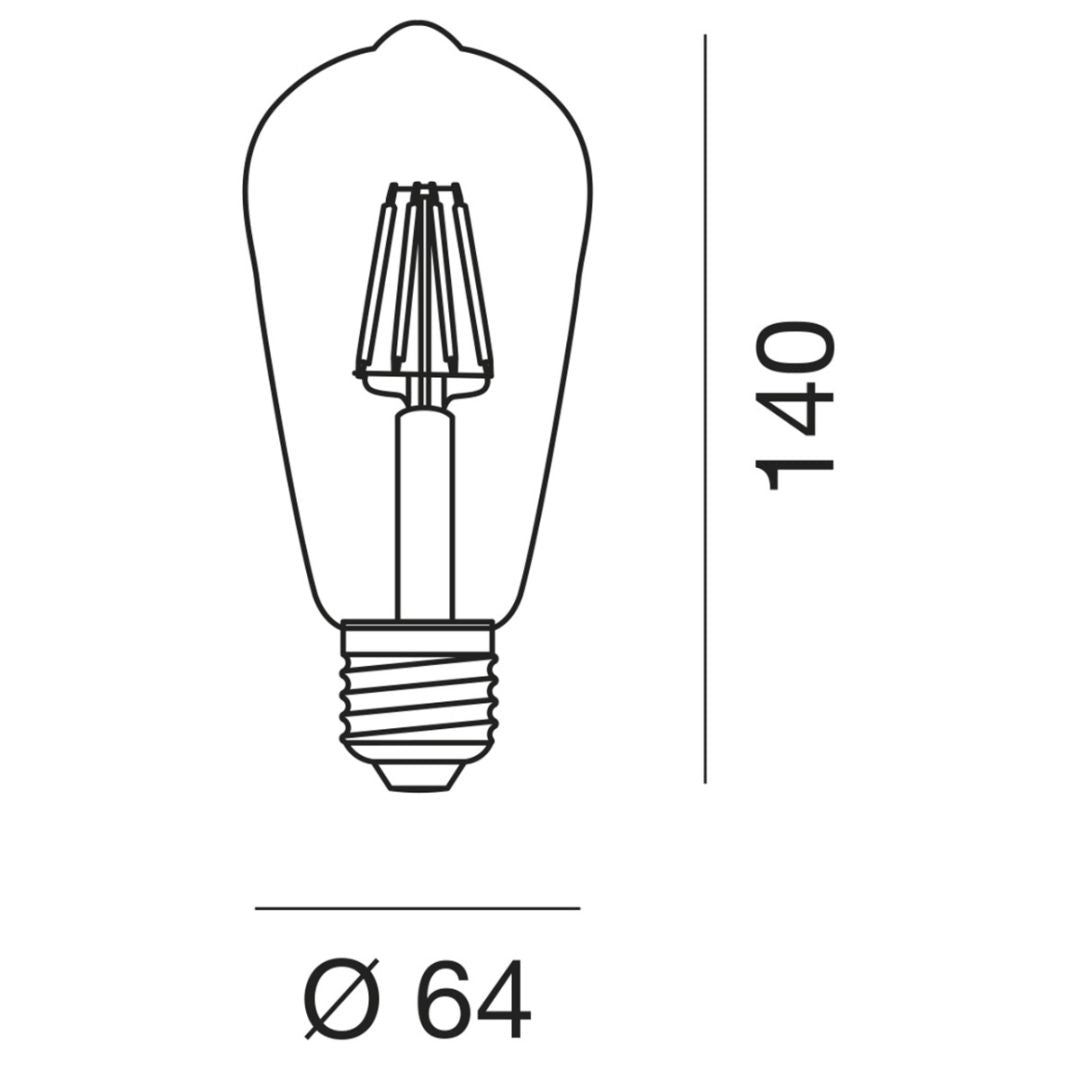 LAMPADINA E27 LED 8 W GLA254V