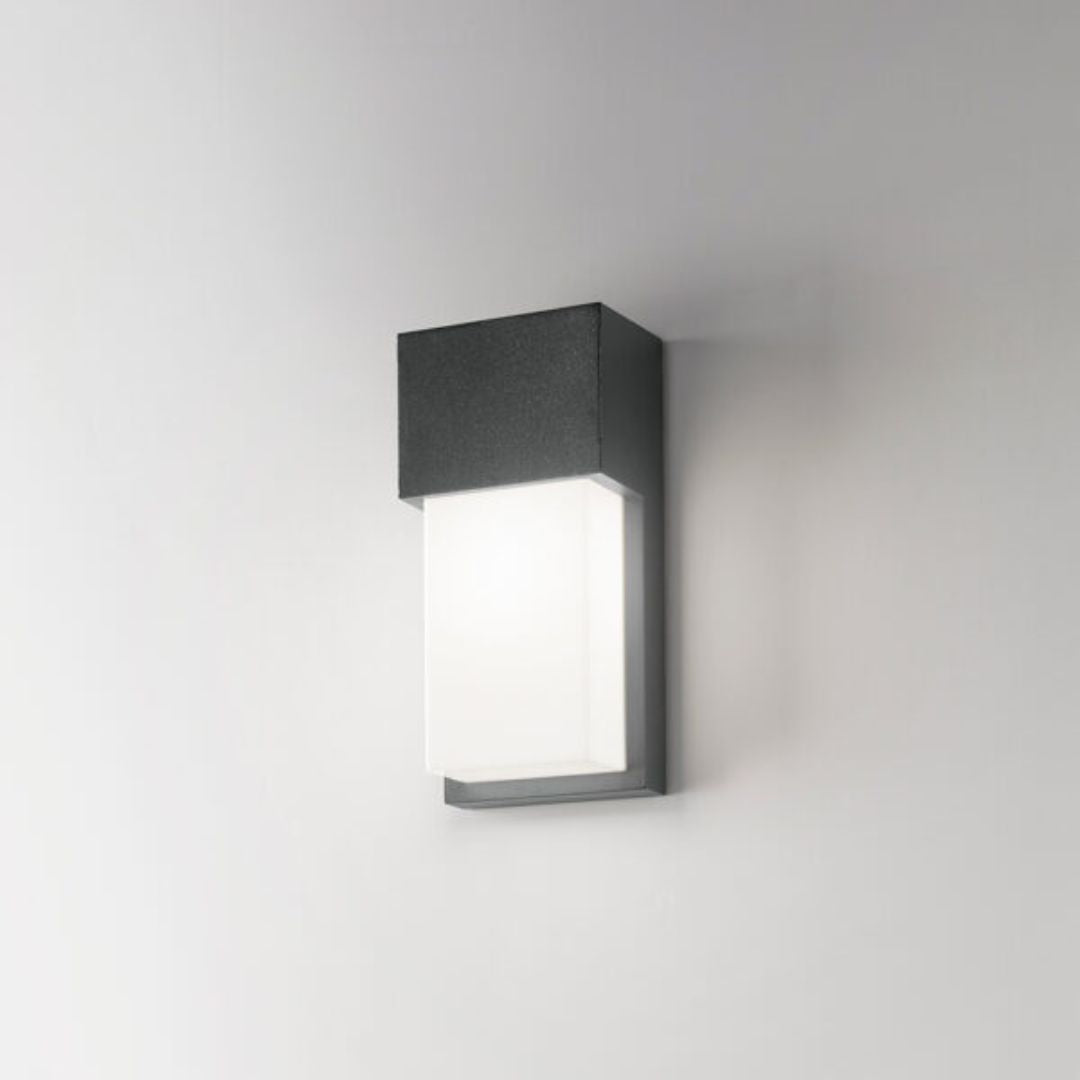 Applique da esterno squadrata luce diffusa 1xE27 bianco antracite o corten cod.922-923-924