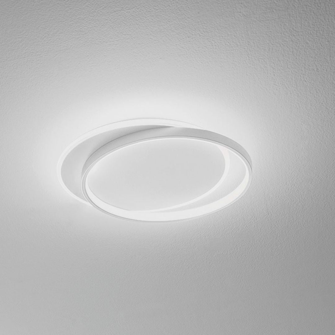 Plafoniera led anello intrecciato bianco art. CHRISTINE