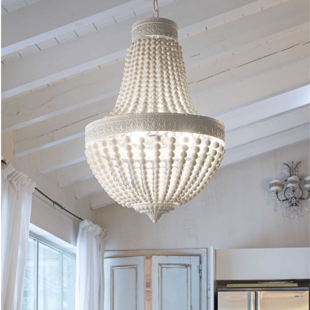 Sospensione in metallo e legno art MONET