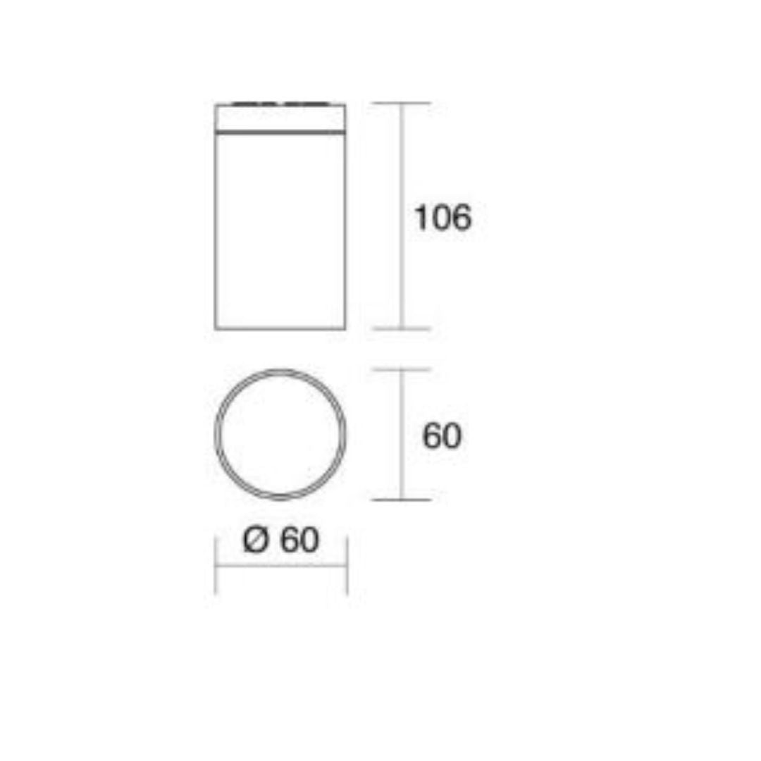 Plafoniera da esterno in alluminio bianco o antracite 1xGU10 cod.581-582