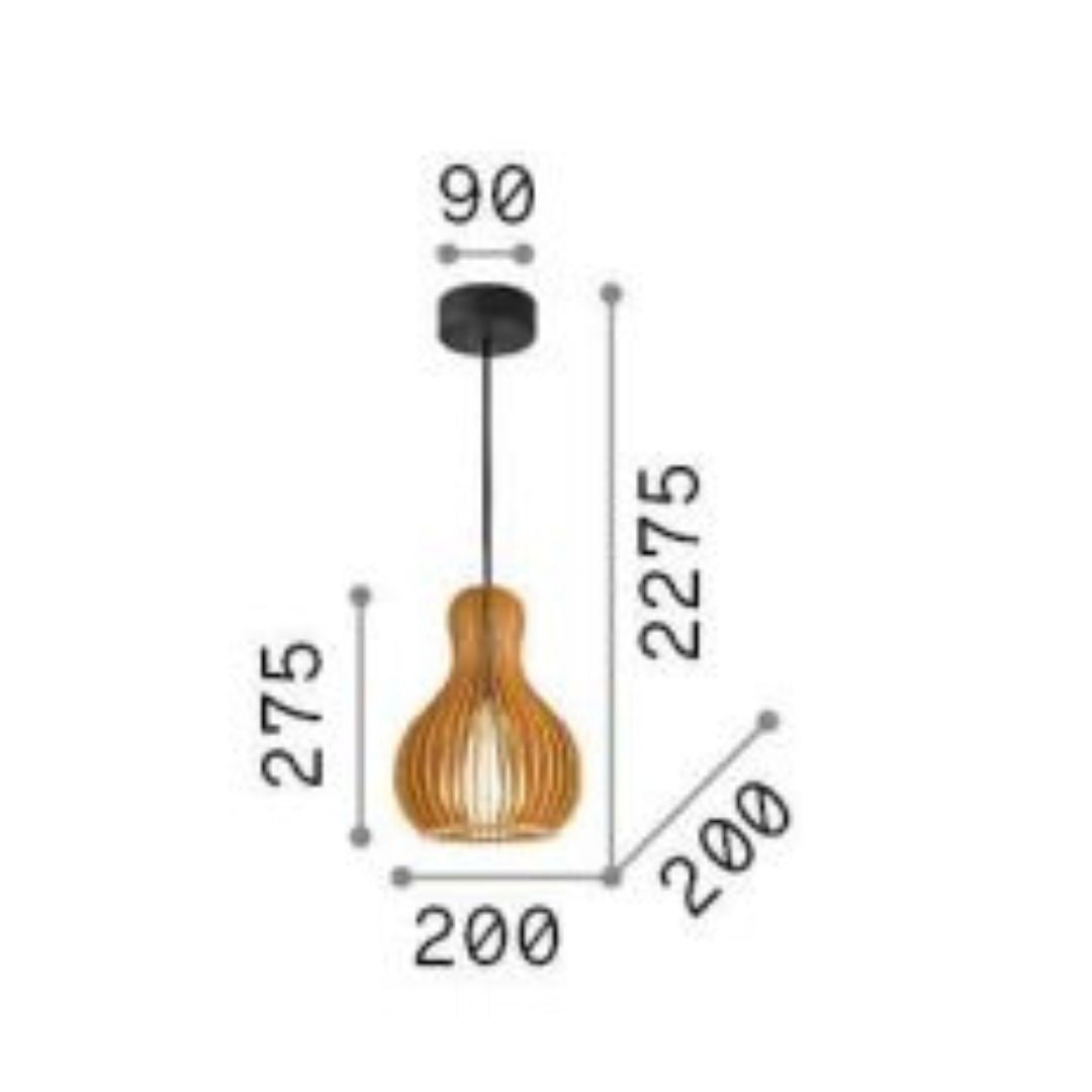 Sospensione in legno art CITRUS