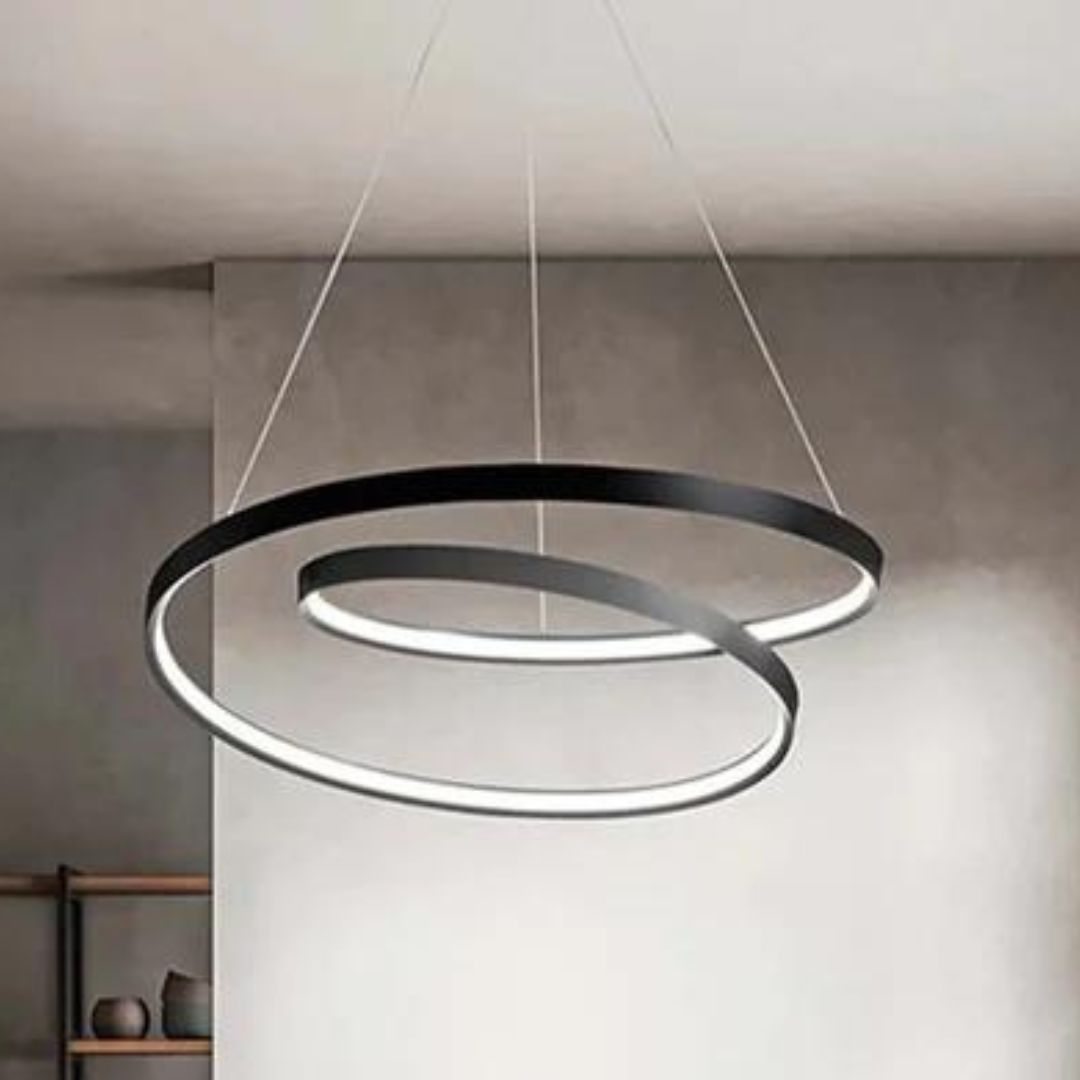 Sospensione moderna Ø80cm in metallo intrecciato art RITMO 6618