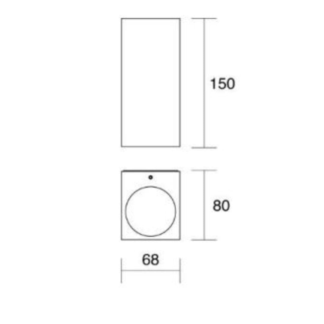 Applique da esterno in alluminio biemissione 2xGU10 bianco o antracite cod.540-541