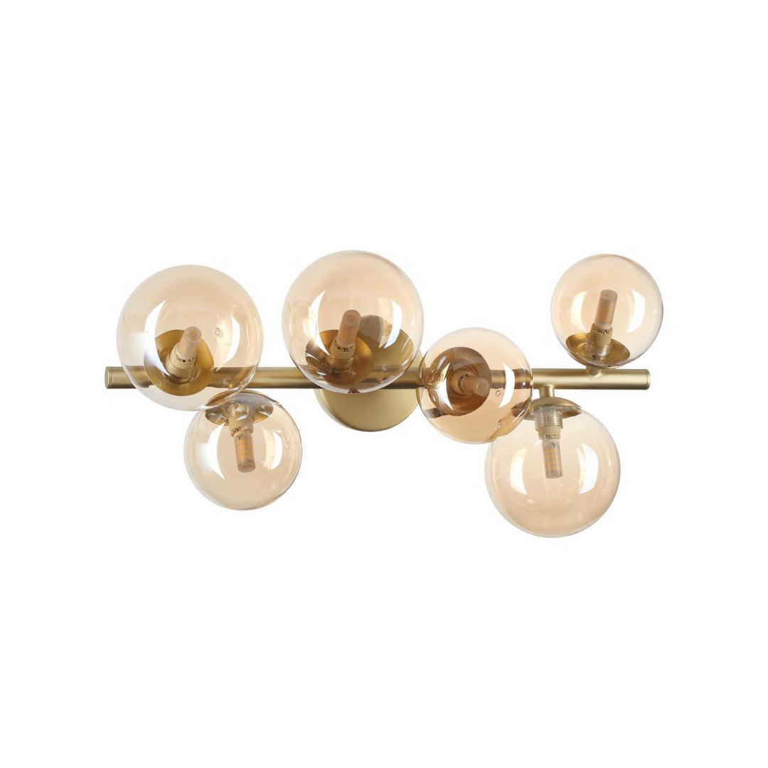 Plafoniera in metallo con sfere in vetro art. Perlage PL6