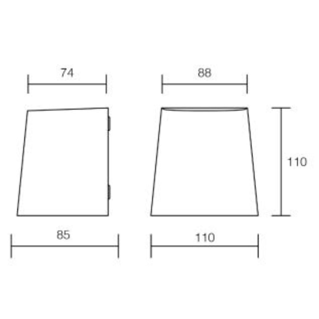 Applique o segnapasso da esterno monoemissione IP54 bianco o antracite 1xGU10 cod.320-321