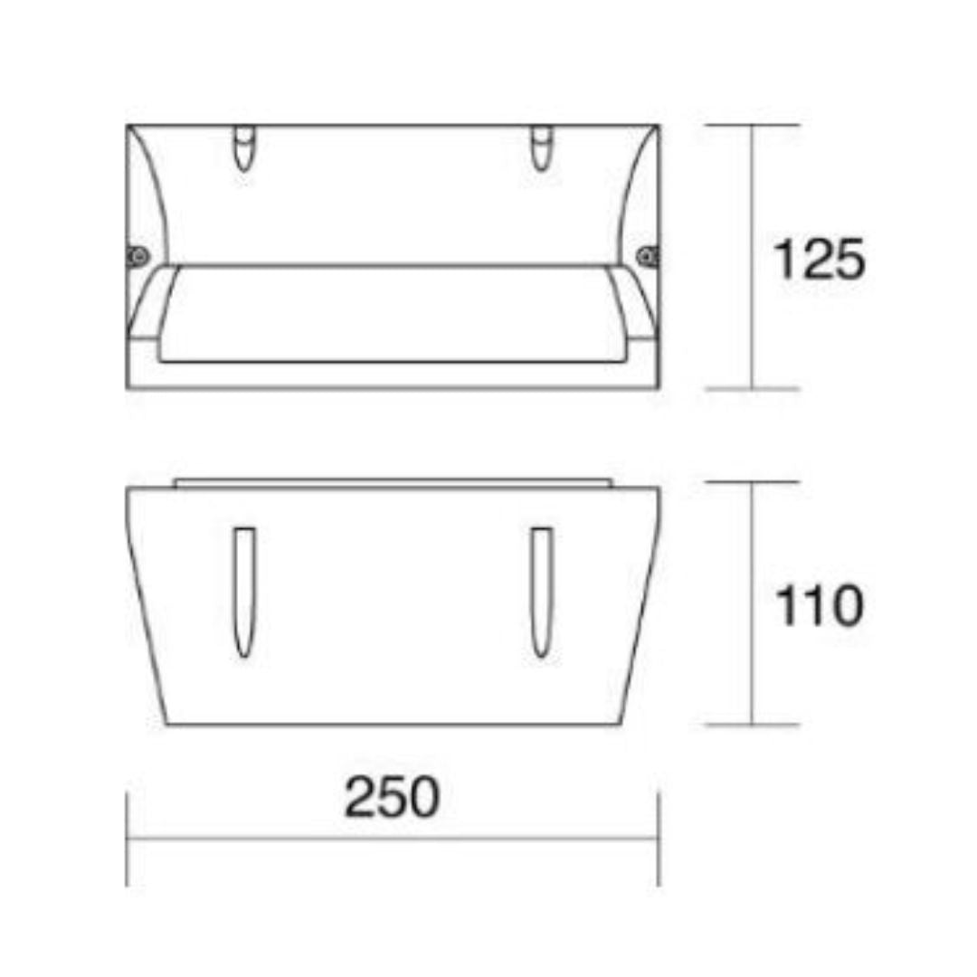 Applique da esterno in alluminio luce diffusa 1xE27 bianco o antracite cod.536-537