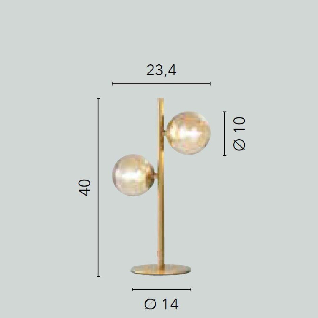 Lumetto in metallo con sfere in vetro art HONEY-L2