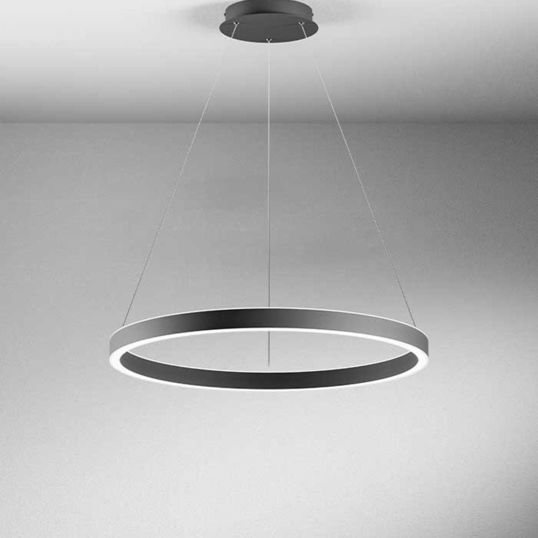 Sosp moderna anello led Ø80cm 3 colori art CRISEIDE S/G