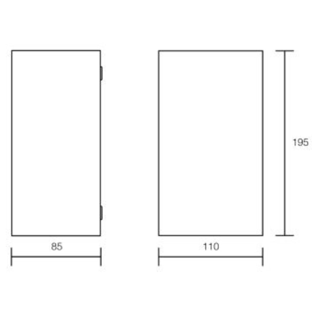 Applique da esterno in plastica biemissione bianco o antracite 2xGU10 324-325