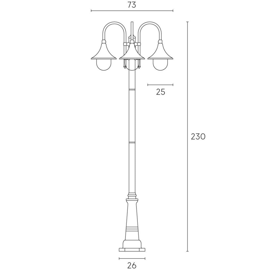 LAMPARA PALO 3L 897/06 - 897/11