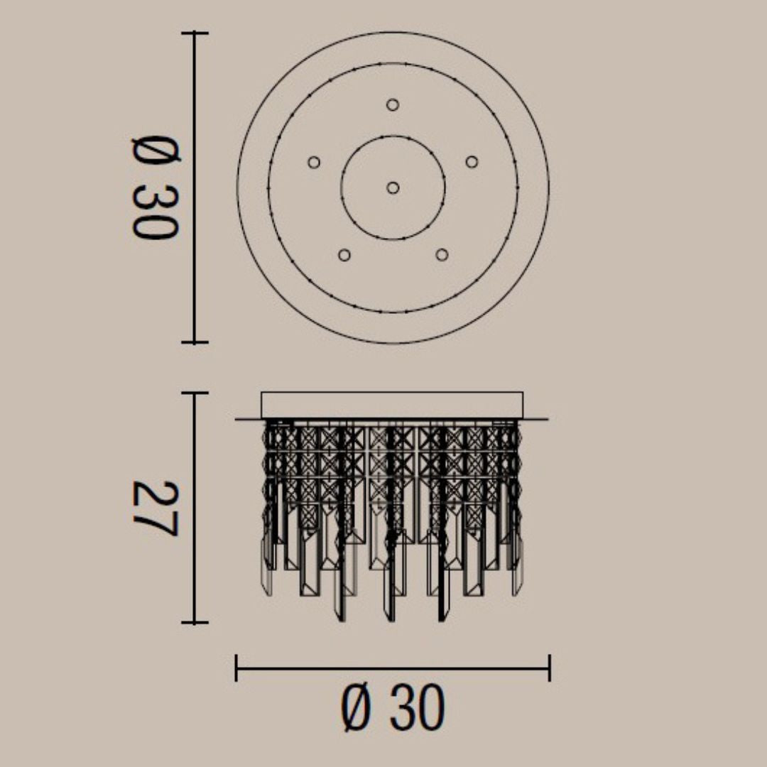 FRANGIA Plafoniera tonda