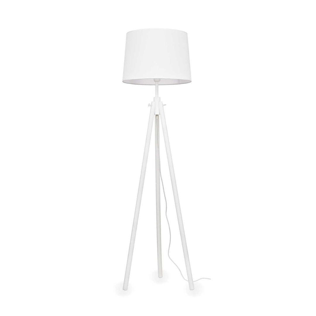 Lampada da terra in legno con paralume art. YORK