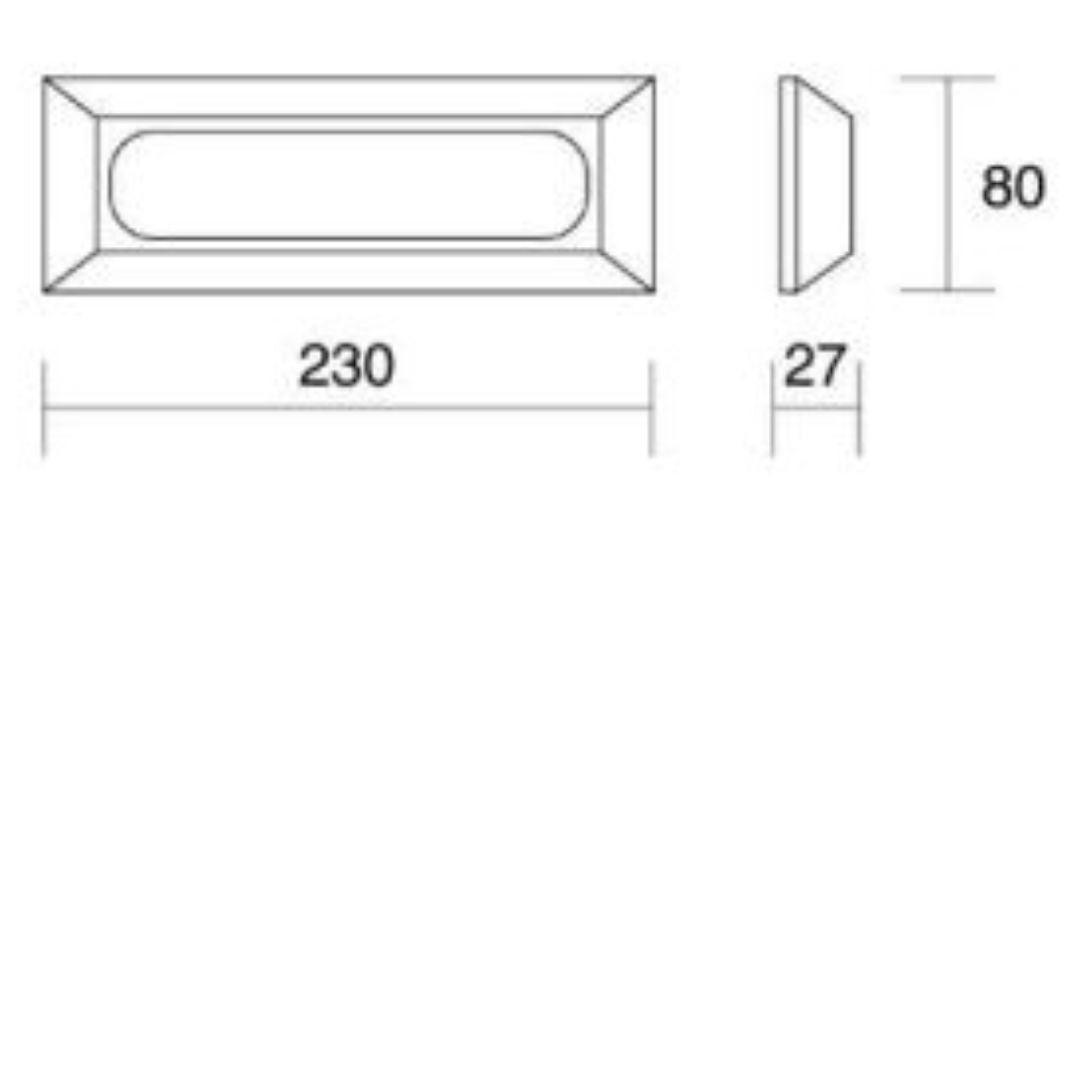 Segnapasso da esterno IP65 led 4w 3000°k 4000°k cod. 301-301W