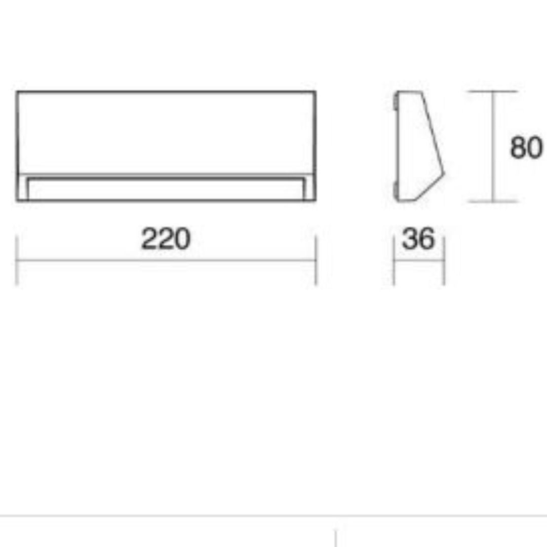 Segnapasso da esterno IP65 led 6w 3000°k o 4000°k cod. 304-304W