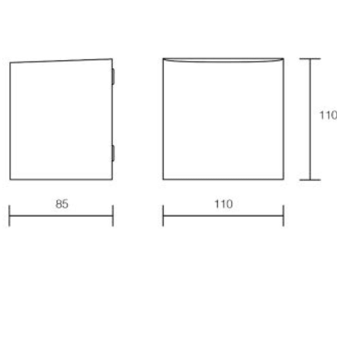 Applique o segnapasso da esterno monoemissione IP54 bianco o antracite 1xGU10 cod.322-323