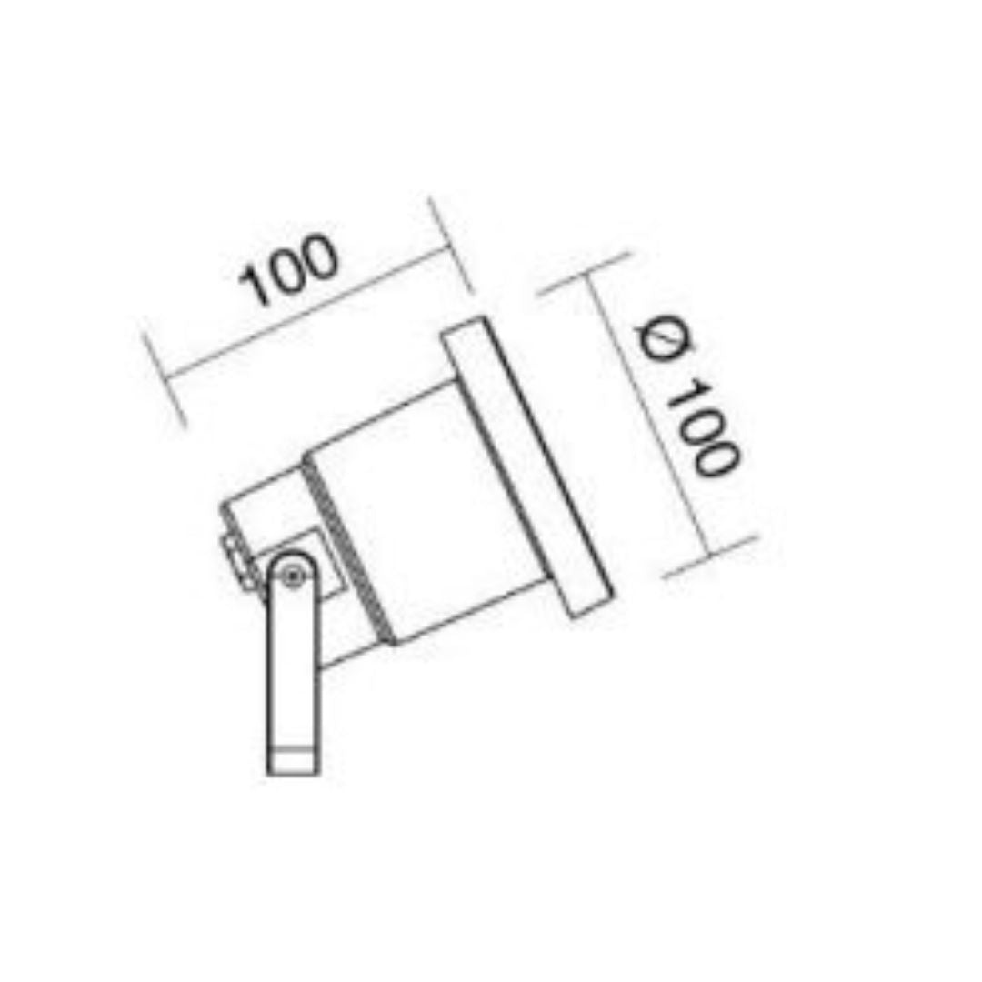 Spot da esterno IP65 bianco o antracite 1xGU10 cod. 312-313