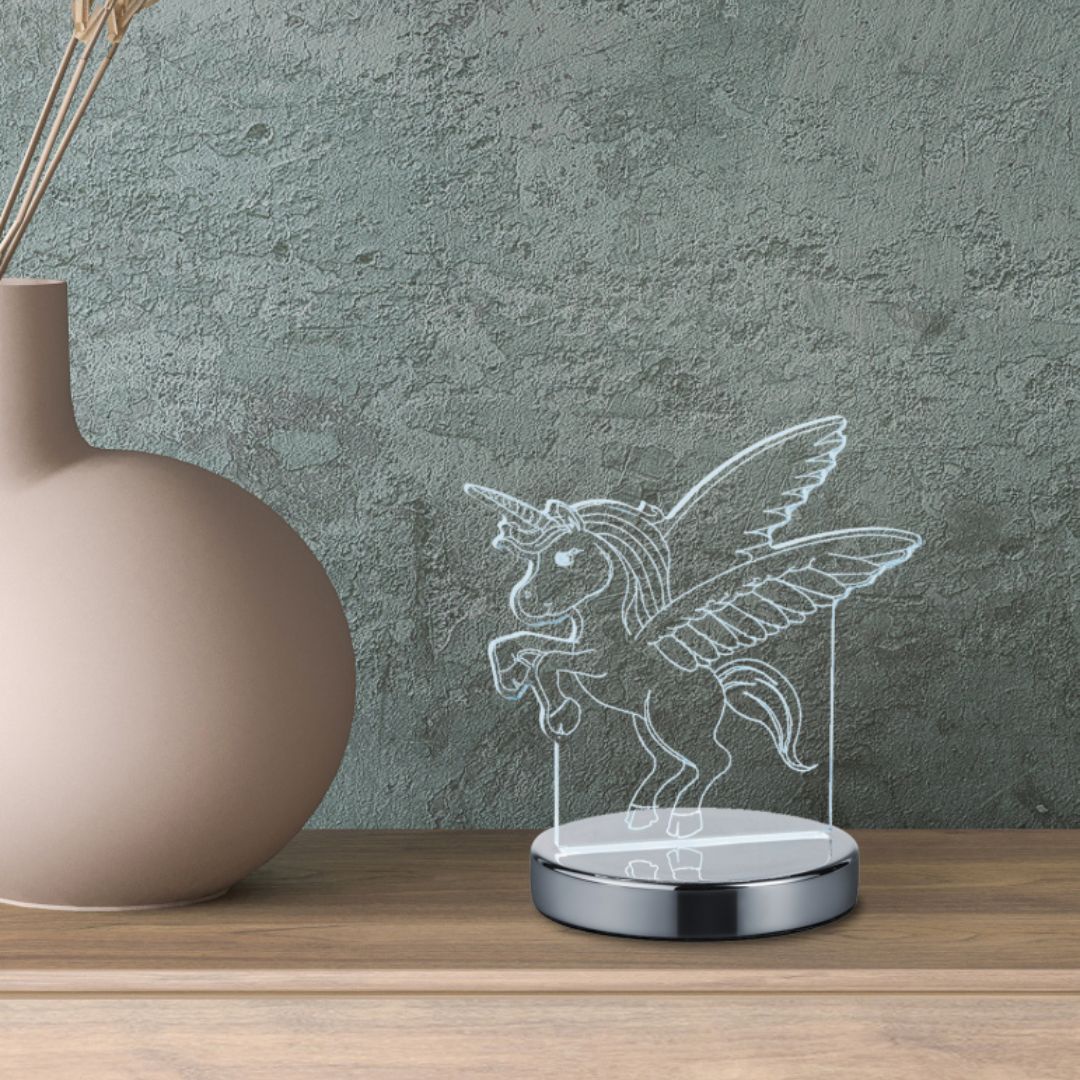 Lampada da comodino led unicorno plex led CCT luce calda e luce fredda art. KARO