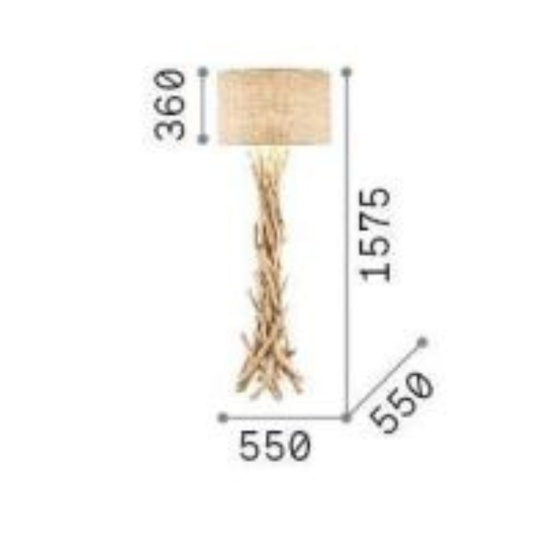 Lampada da terra con rami in legno art DRIFTWOOD