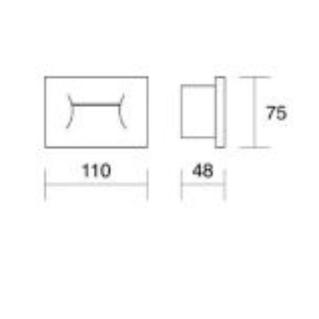 Segnapasso da esterno incasso 503 in alluminio bianco o antracite led 3w 3°k o 4°k cod. 551-553