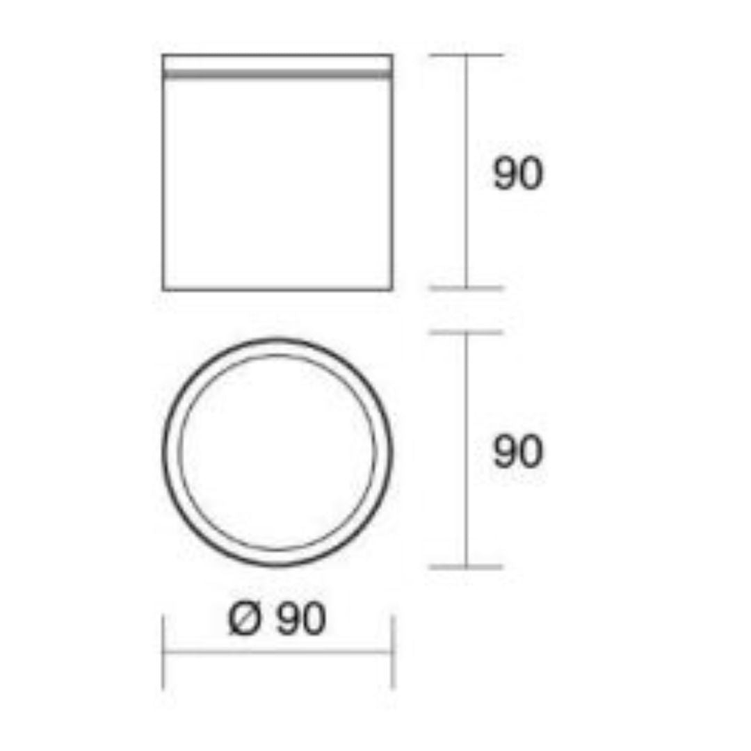 Plafoniera da esterno IP54 in alluminio bianco o antracite 1xGU10 cod.579-580