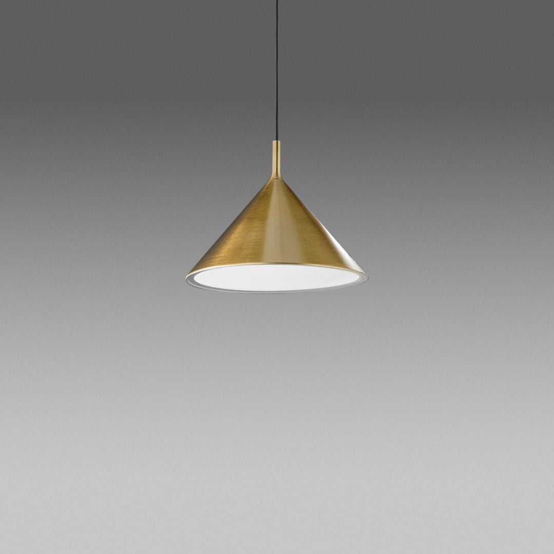 Sospensione cono in metallo E27 con 4 finiture e 2 misure Ø30 e Ø40 art BARBIE