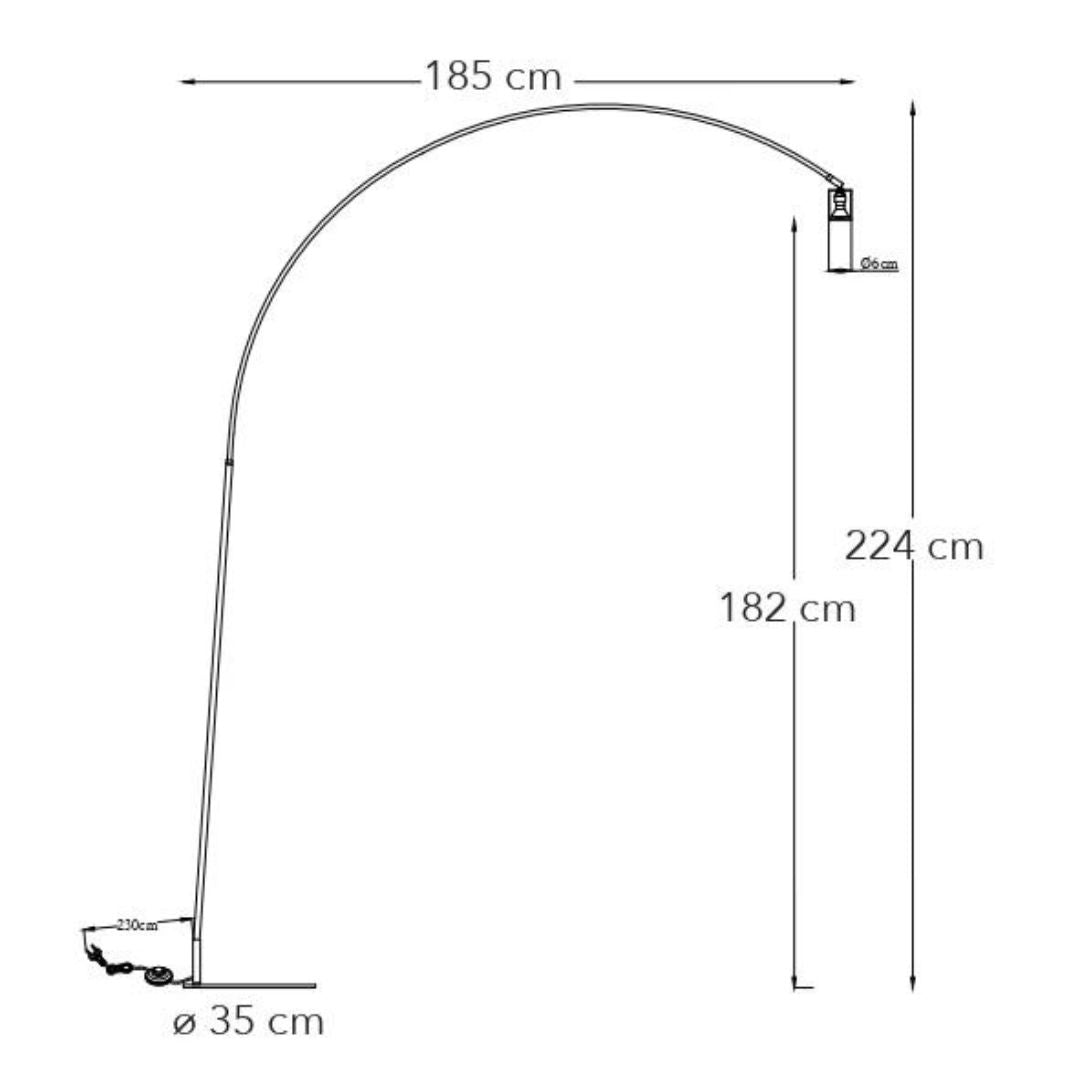 Lampada da terra ad arco in metallo 1xGU10 3 colori art MAISON-PT