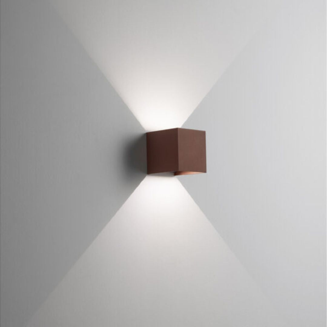 Applique da esterno cubo con alette regolabili led 16w 3°k o 4°k in 4 colori cod.516-517-518-519