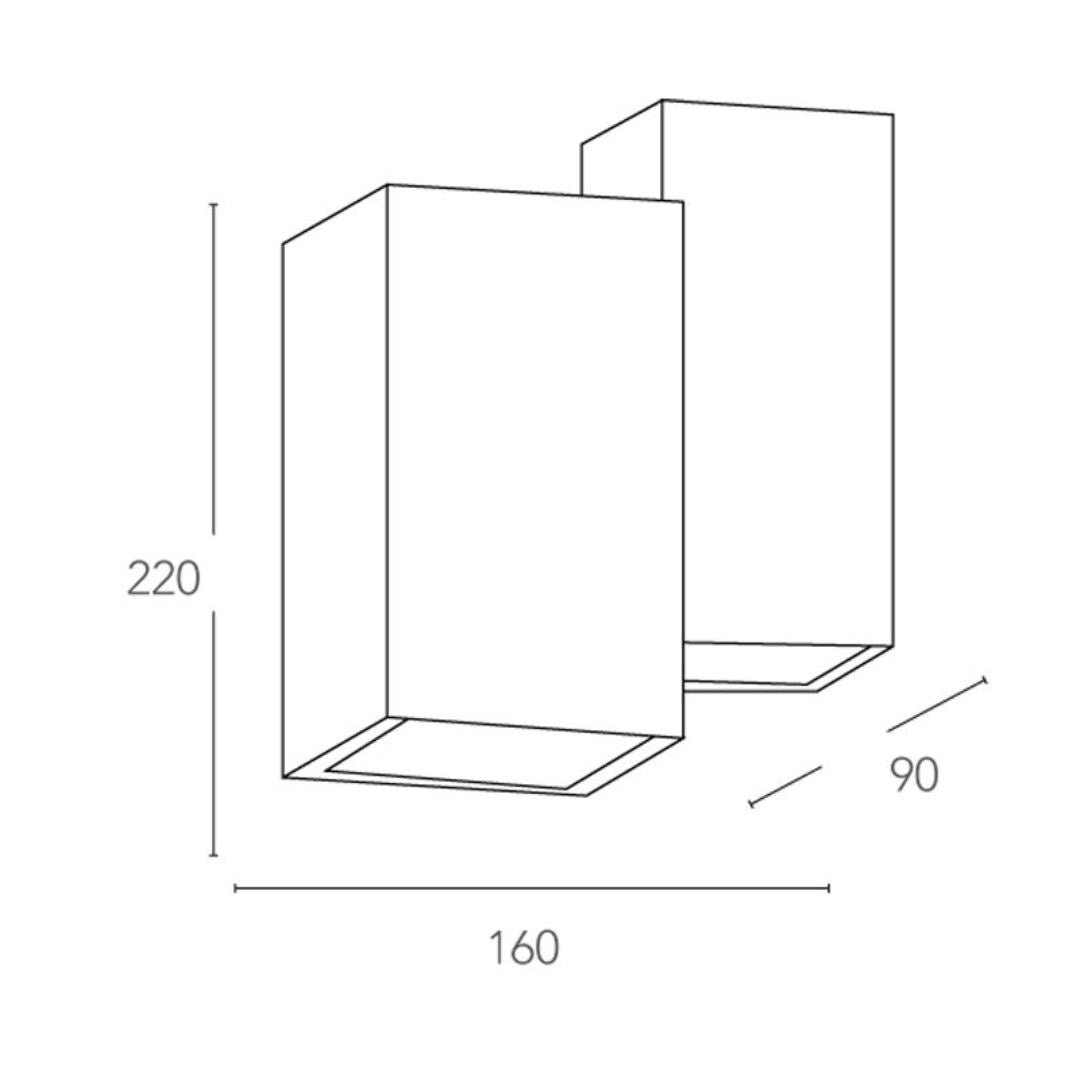 Applique moderna in gesso 4 luci GU10 art FOSTER-AP4