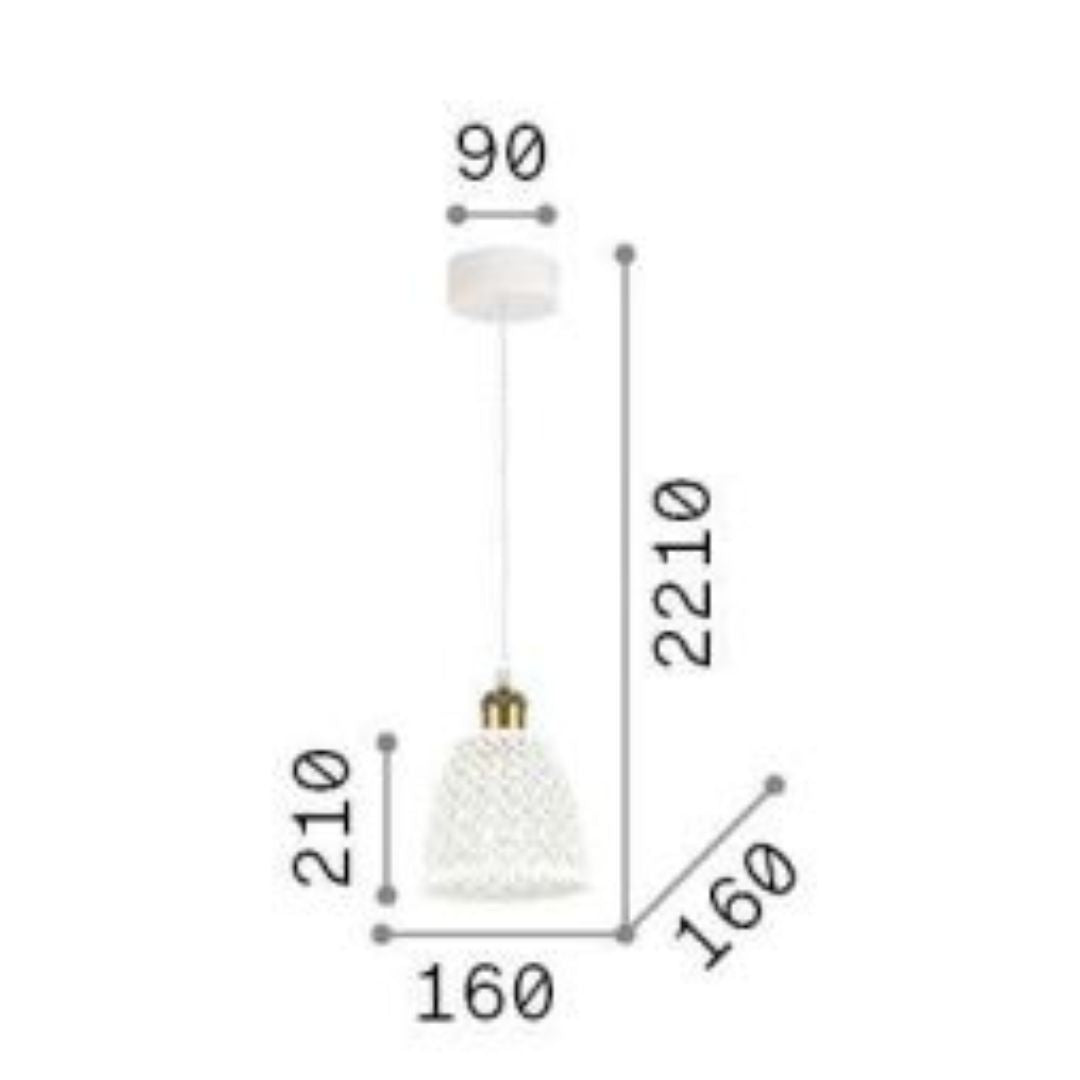 Sospensione in ceramica art LUGANO