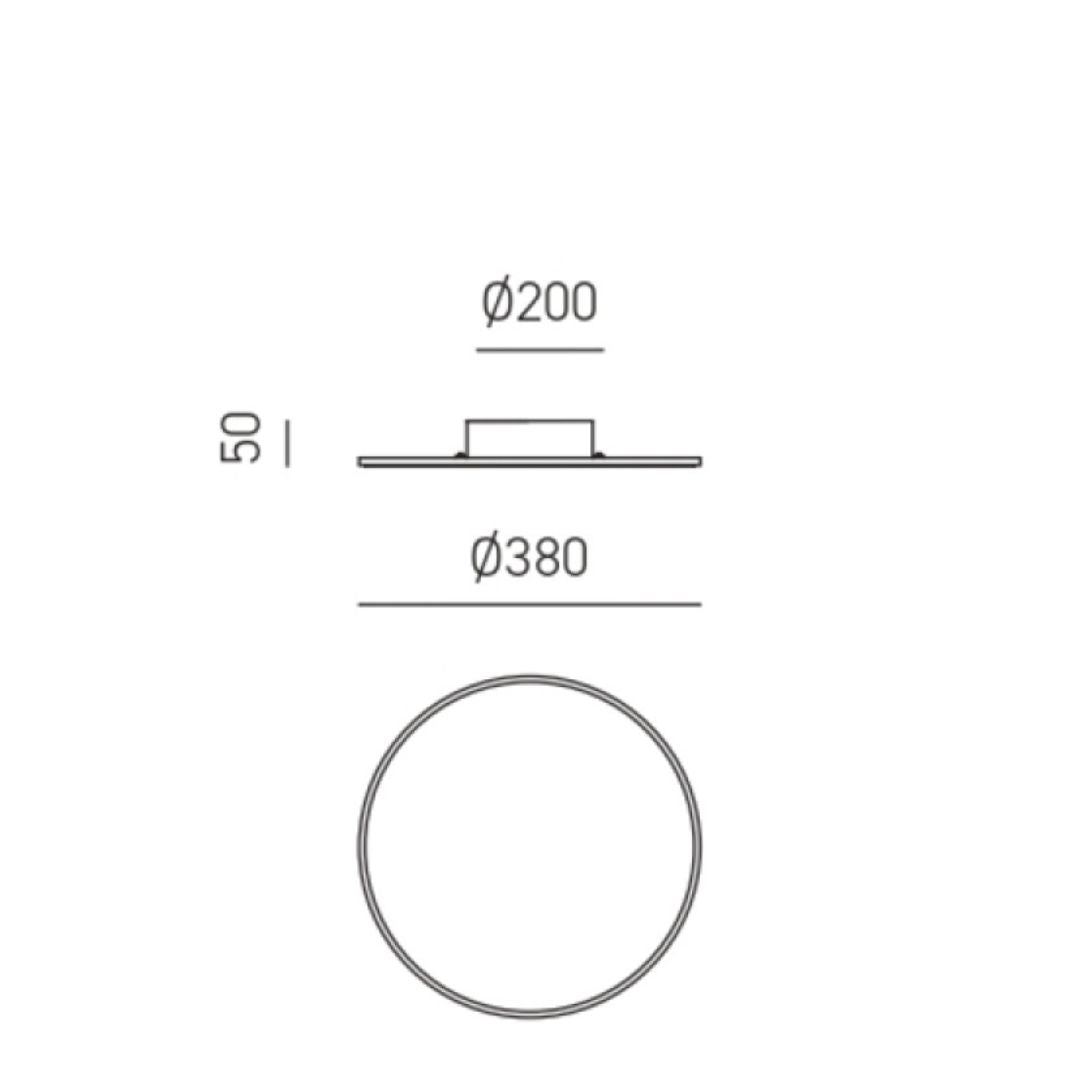 Applique tonda in metallo led in due misure art FORTUNA