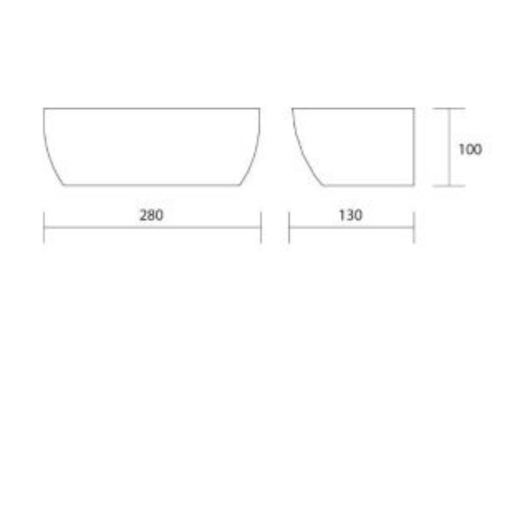 Applique in ceramica pitturabile 2 misure cod. 611 e 612