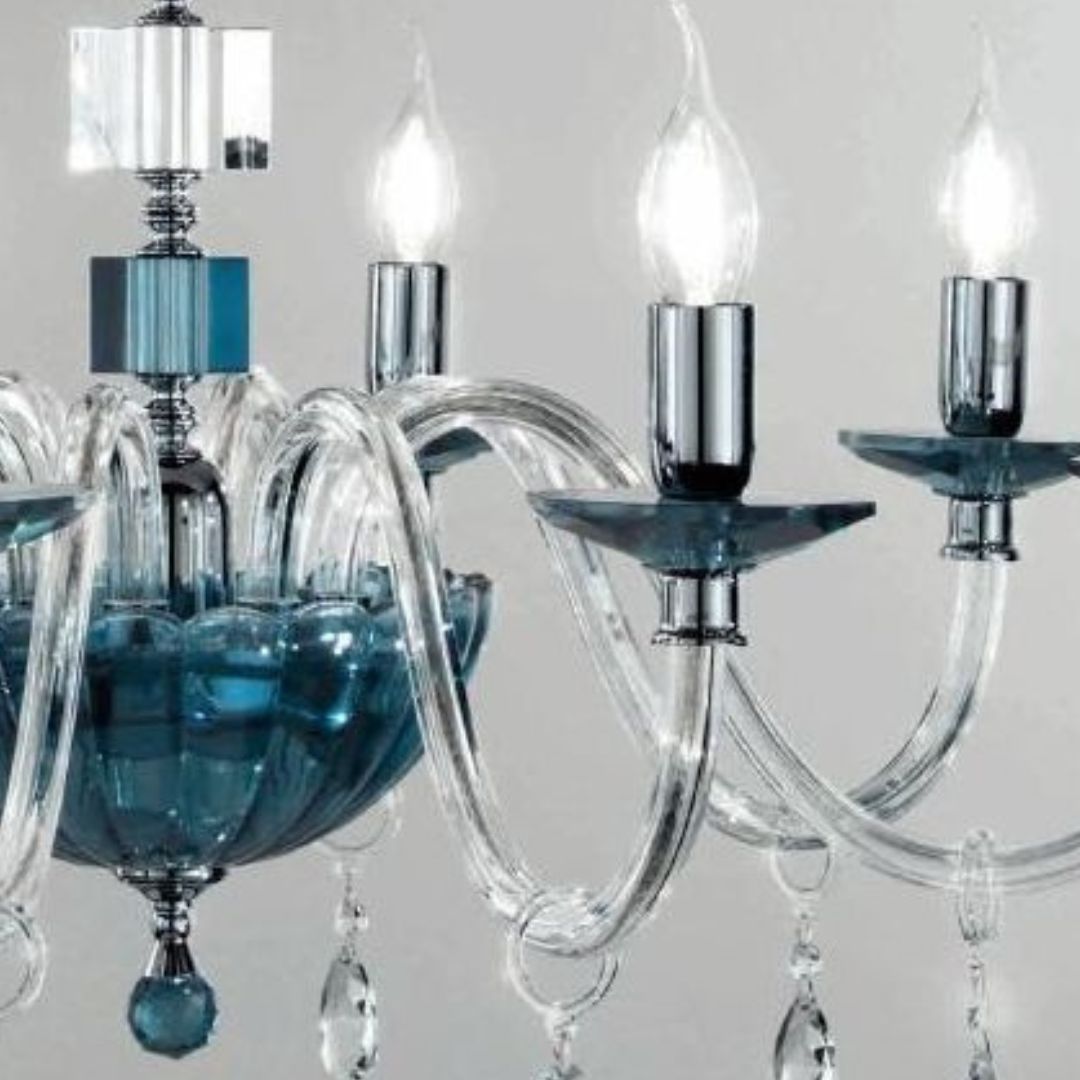 Lume in cristallo piccolo con paralume, 4 colorazioni: bianco, fumè, tortora e ottanio art LIVIA/LP