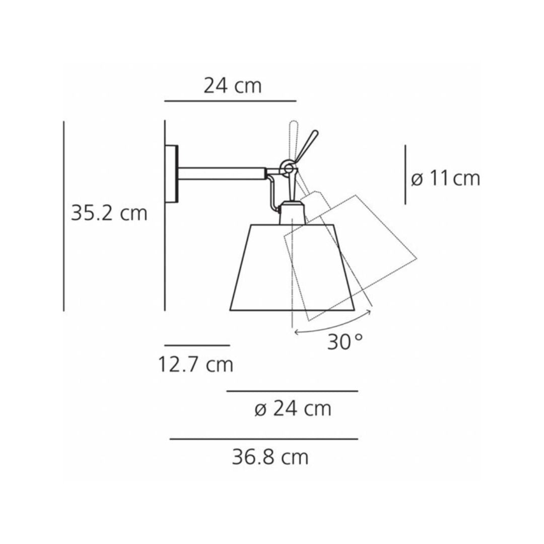 TOLOMEO WALL DIFF. 24 cm