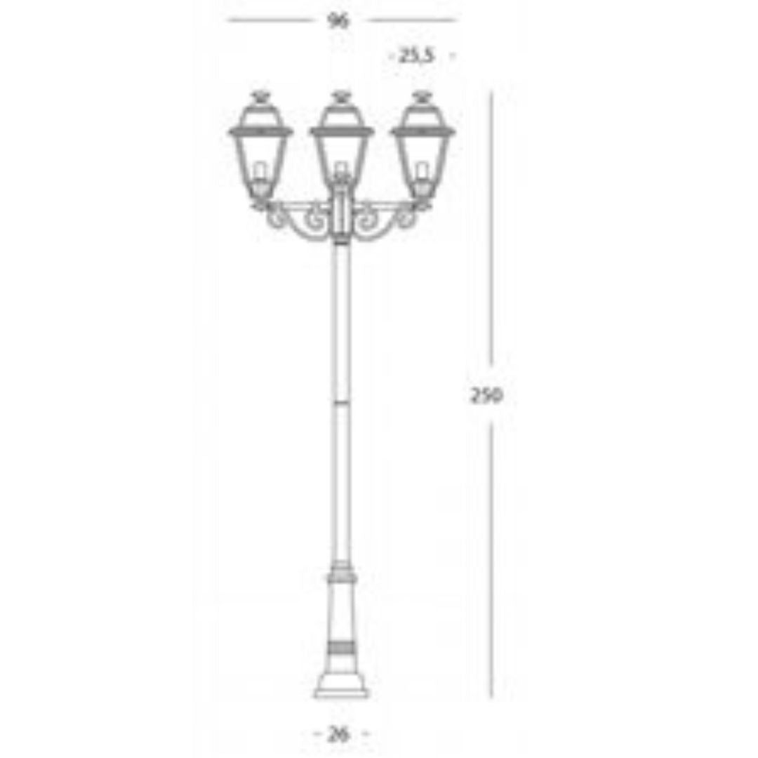 ELEGANCE PALO 2 luci 861/16 - PALO 3 luci 862/16