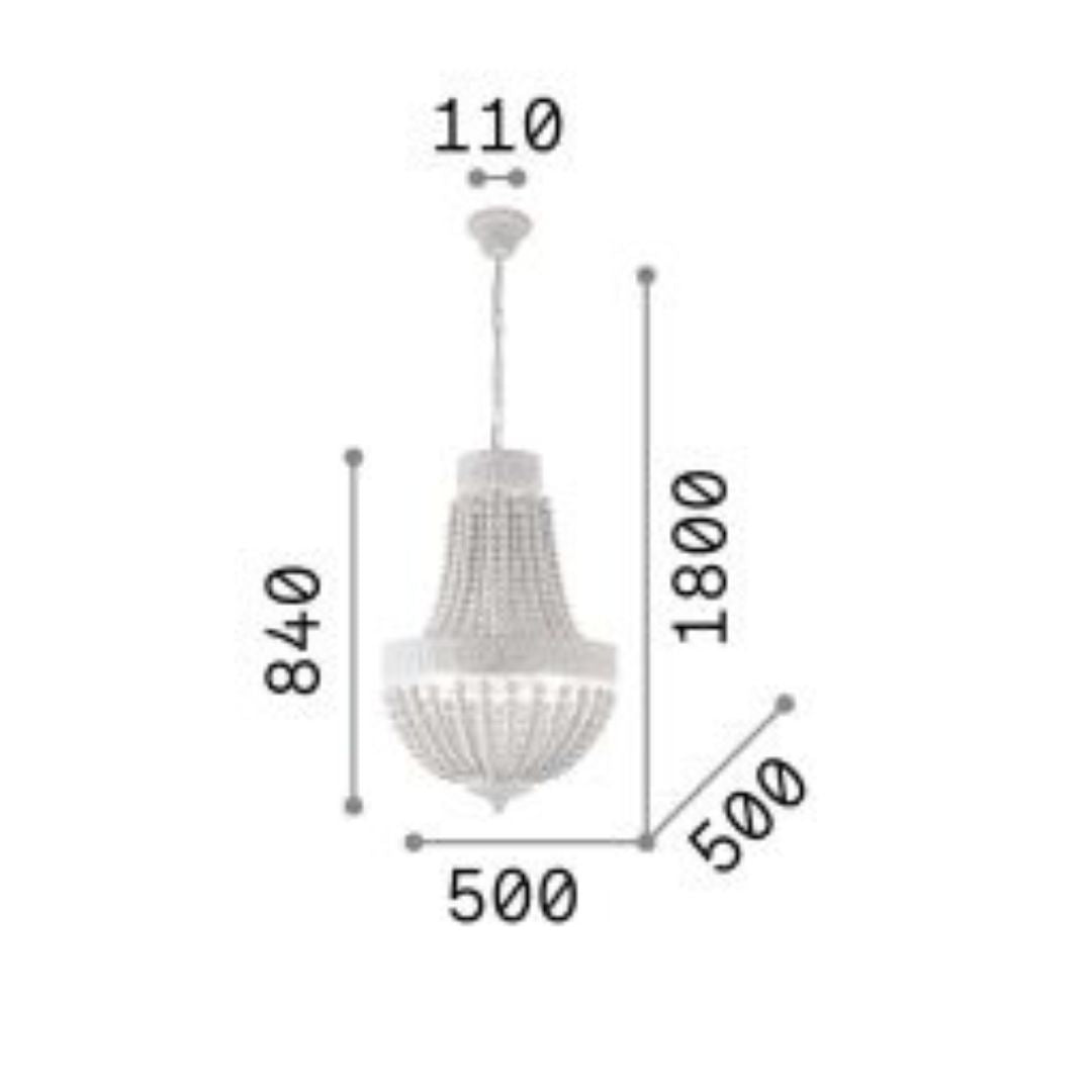 Sospensione in metallo e legno art MONET