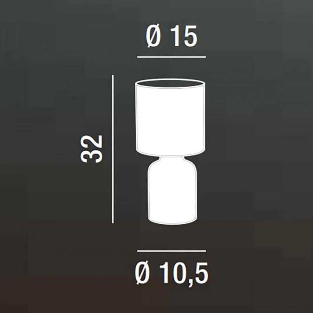 Lume da comodino in ceramica con paralume 1xE14 bianco o beige art PROVENZA 6694