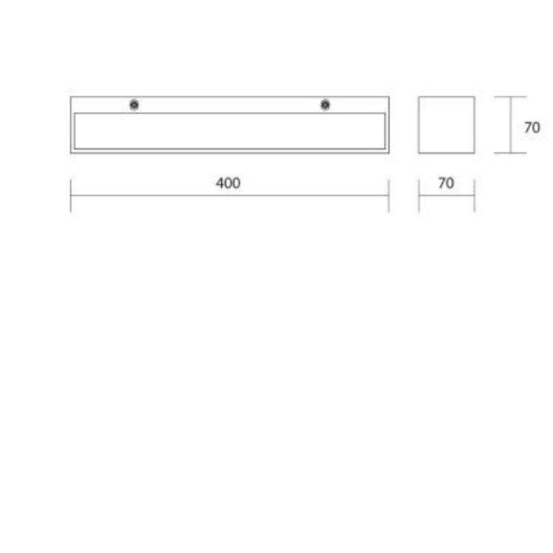 Applique in gesso pitturabile con led integrato in 2 misure art 857 e 858