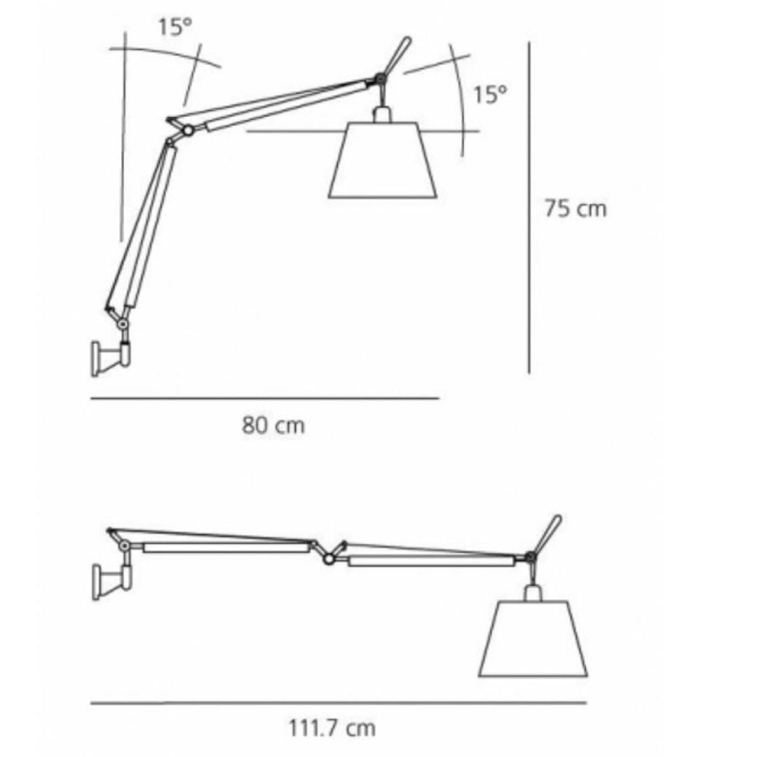 TOLOMEO BASCULANTE WALL DIFF. 18 cm - E27