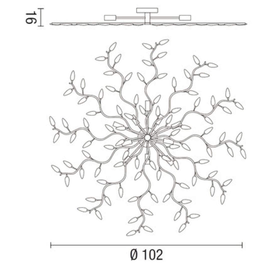 CRYSTALLIVS plafoniera Ø 102 cm