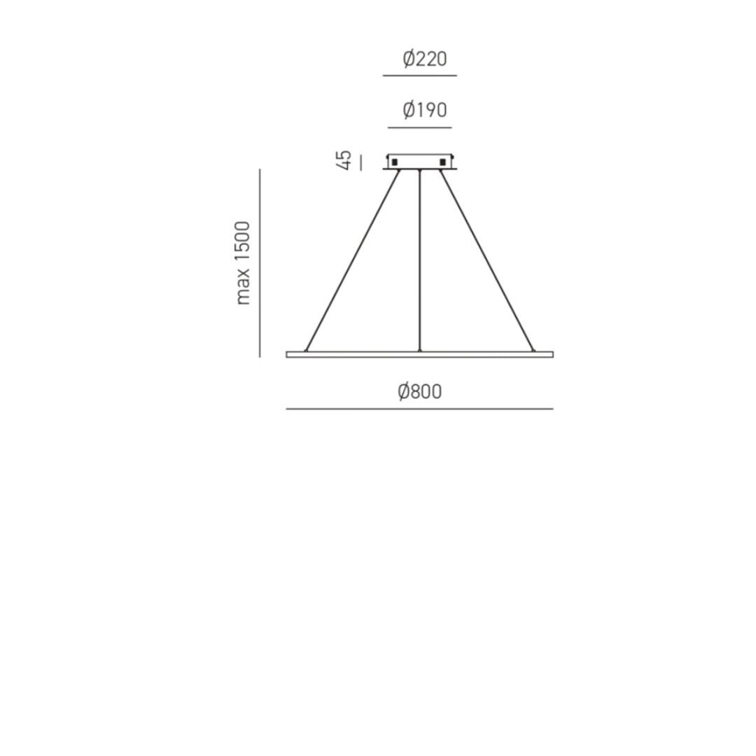 Sospensione anello led Ø60 e Ø80 colore bianco art ERIKA SP e SG
