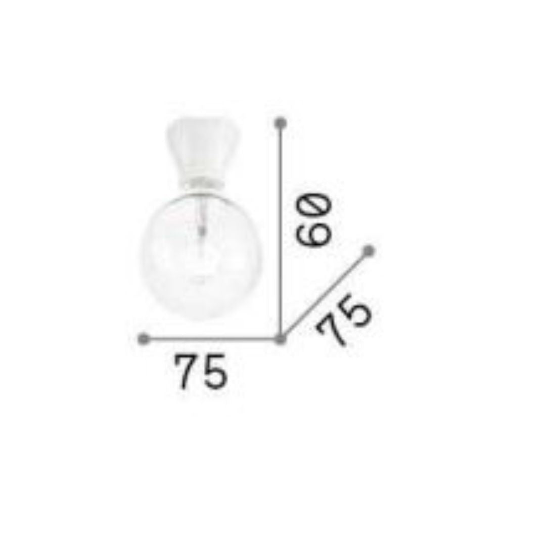 Plafoniera in ceramica bianco e nero art WINERY soffitto