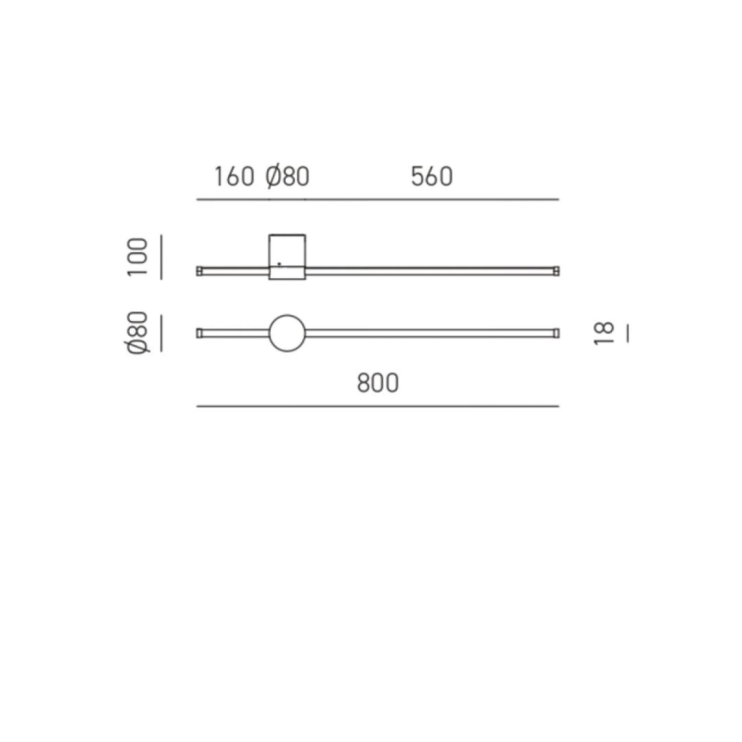 Applique led 20w lineare in 3 colori art ENILA/A