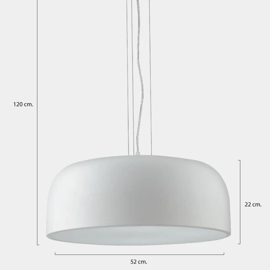 Sospensione cupola in metallo 2 colori con 4 luci E27 art BISTROT-S52