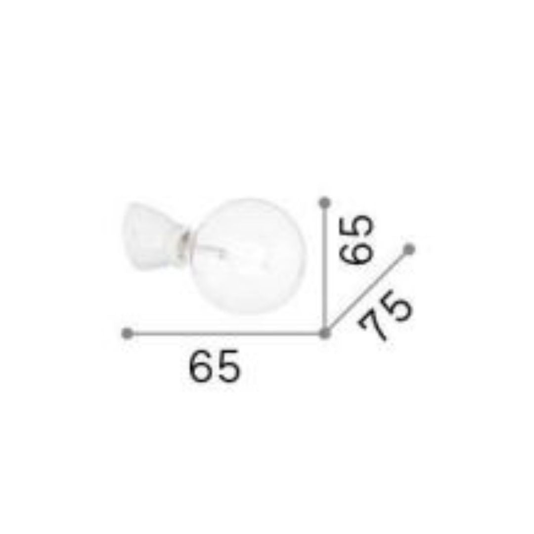 Applique in ceramica bianco o nero E27 art WINERY