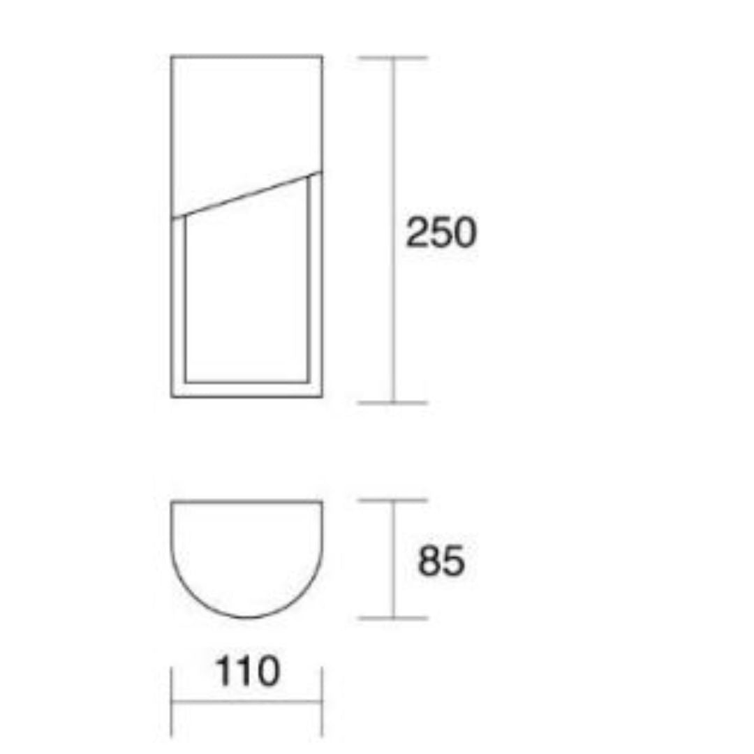 Applique da esterno stondata luce diffusa 1xE27 bianco antracite e corten art 586-587-588