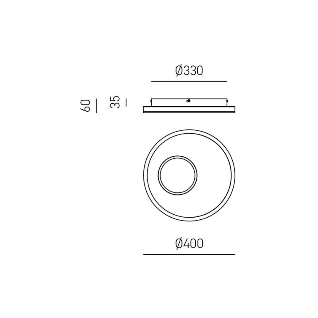 Plafoniera tonda led Ø30 Ø40 Ø50 led 3000°k o 4000°k art MELANIA