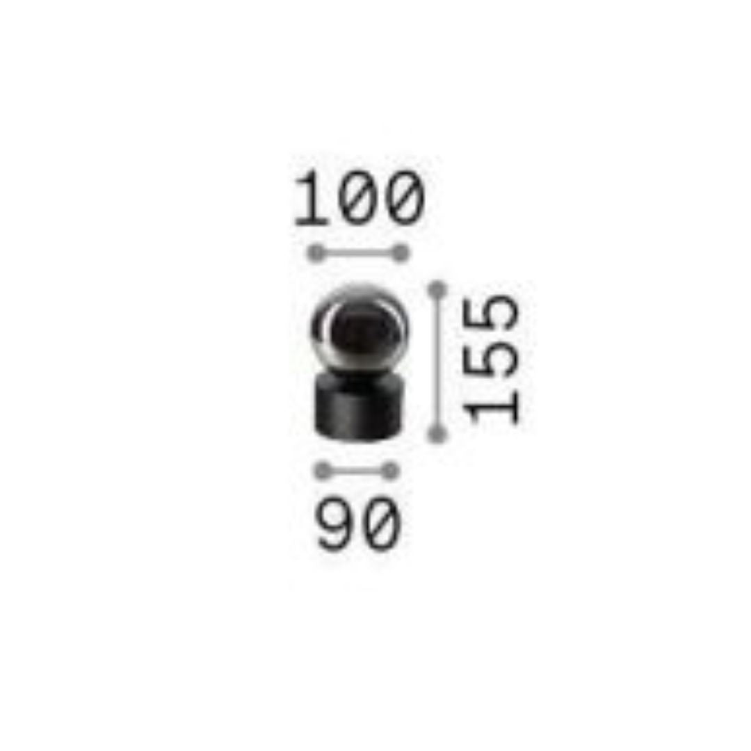 Lume da comodino sfera in vetro base in metallo art Perlage TL1