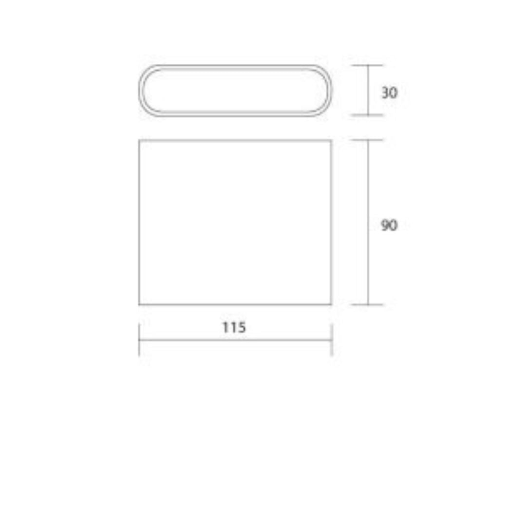 Applique biemissione in alluminio led 12w 4000°k in 3 colori cod.507-508-509