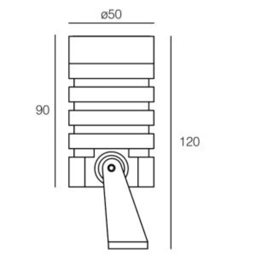 Spot da esterno in alluminio IP65 led 5w 3000°k o 4000°k cod.593-594-595